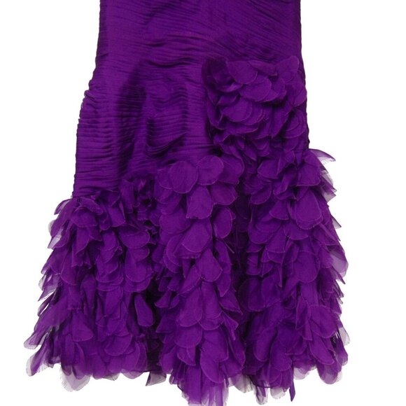 TONY BOWLS 8 STRAPLESS Ruffle Whimsigoth Fairy PROM Party Purple Romantic Dress - Picture 3 of 11
